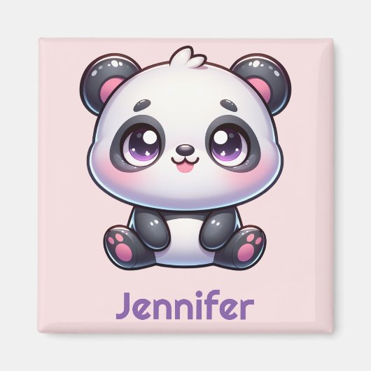 Schattig Kawaii Panda gepersonaliseerd ontwerp Magneet (Voorkant)