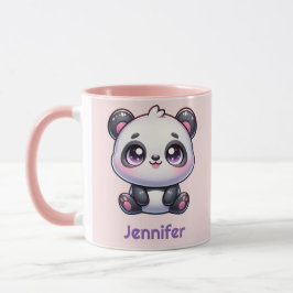 Schattig Kawaii Panda gepersonaliseerd ontwerp Mok
