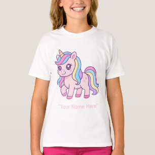 Schattig Kawaii Pastel Eenhoorn Regenboog Meisjes T-shirt