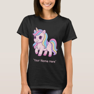 Schattig Kawaii Pastel Eenhoorn Regenboog Meisjes T-shirt