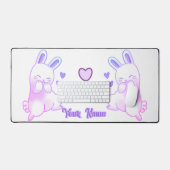 Schattig Kawaii Pastel Paarse Aangepaste Gradiënt Bureaumat (Keyboard & Muis)