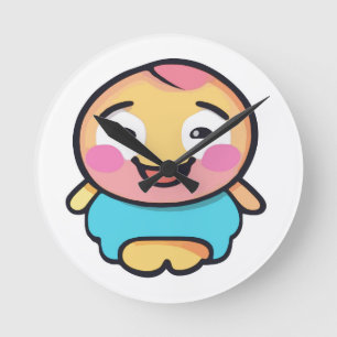Schattig Kawaii-personage - Schattigee Cartoon Ronde Klok