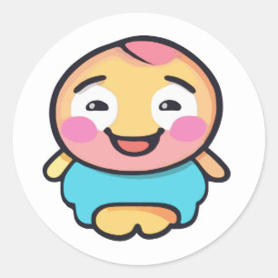 Schattig Kawaii-personage - Schattigee Cartoon Ronde Sticker