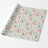 Schattig Kawaii Prettig Kerstfeest Cadeaupapier (Uitgerold)