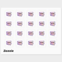 Schattig Kawaii Retro Cassettebandje Pastel Paars 