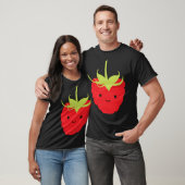 Schattig Kawaii Rode Framboos T-shirt (Unisex)