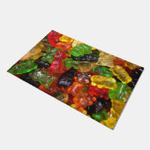 schattig kawaii snoeit kleurrijk snoep beer deurmat (Schuin)