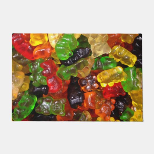 schattig kawaii snoeit kleurrijk snoep beer deurmat (Voorkant)