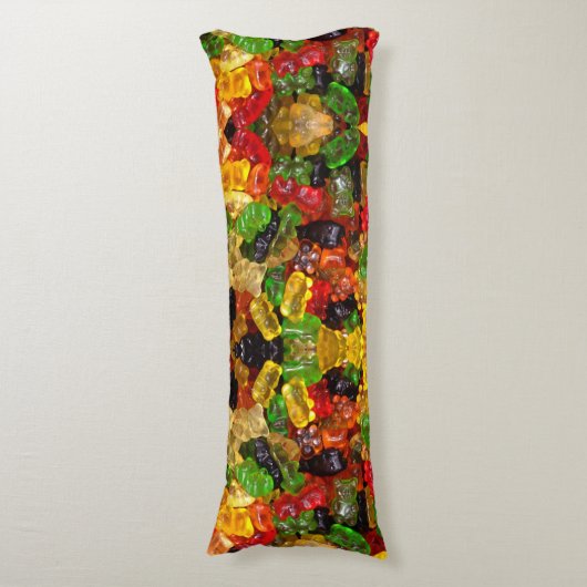 schattig kawaii snoeit kleurrijk snoep beer lichaamskussen (Voorkant Verticaal)