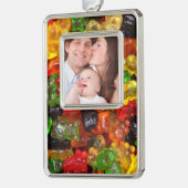 schattig kawaii snoeit kleurrijk snoep beer verzilverd omlijst ornament (Links)