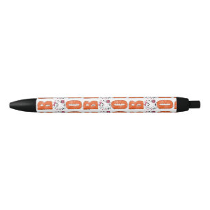 Schattig Kawaii Spook “Boo” Halloween Ontwerp Zwarte Inkt Pen