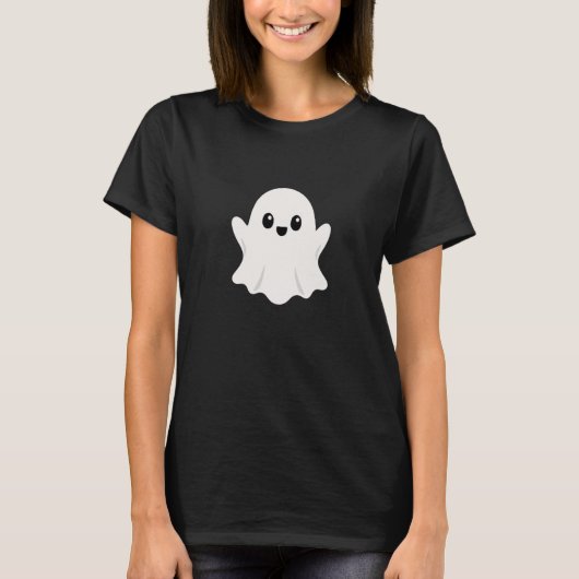 Schattig Kawaii Spook Halloween Vectorontwerp T-shirt (Voorkant)