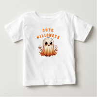 Schattig Kawaii Spook Met Herfstbladeren Halloween