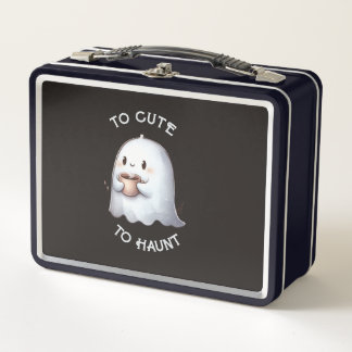 Schattig Kawaii Spookje met Koffie Waterverf 