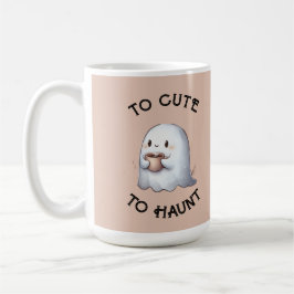 Schattig Kawaii Spookje met Koffie Waterverf  Koffiemok