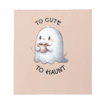 Schattig Kawaii Spookje met Koffie Waterverf 
