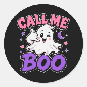Schattig Kawaii Spookje Ronde Sticker