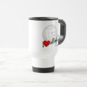 schattig kawaii sport meisjes 'Ik hou van volleyba Reisbeker (Voorkant rechts)