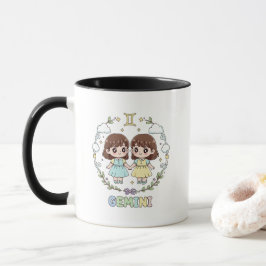 Schattig Kawaii Tweelingen Sterrenbeeld Mok