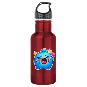 Schattig Kawaii Verdrietige Blauwe Slijm Huilt met Waterfles