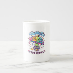 Schattig Kawaii Verspreid Vriendelijkheid Paraplu Porselein Kop