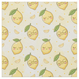 Schattig Kawaii Zomer Fruit Patroon, Zoete Waterve Stof