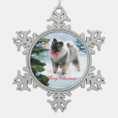 Schattig Keeshond Puppy Tin Sneeuwvlok Ornament (Voorkant)