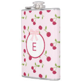 Schattig Kers Coquette Roze Maatwerk Monogram Heupfles (Links)