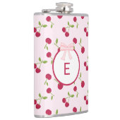 Schattig Kers Coquette Roze Maatwerk Monogram Heupfles (Rechts)