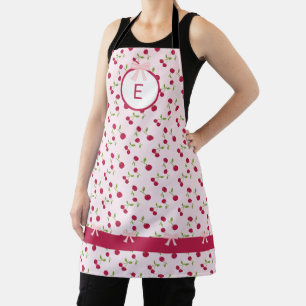 Schattig Kersen Coquette Roze Maatwerk Monogram Schort