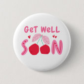 Schattig Kersje Beterschap Ronde Button 5,7 Cm (Voorkant)