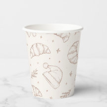 Schattig kerst bakkerij croissant patroon