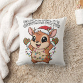 Schattig Kerst Dik-Dik – Feestelijke Kerstverlicht Kussen (Deken)