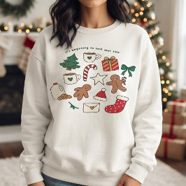 Schattig Kerst Doodle Vakantieontwerp Trui
