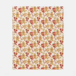 Schattig kerst gingerbread naadloos patroon fleece deken