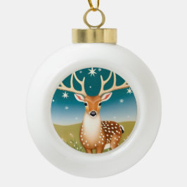 Schattig kerst hert keramische bal ornament