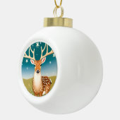 Schattig kerst hert keramische bal ornament (Rechts)