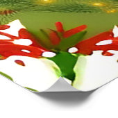 Schattig kerst hert  poster (Hoek)