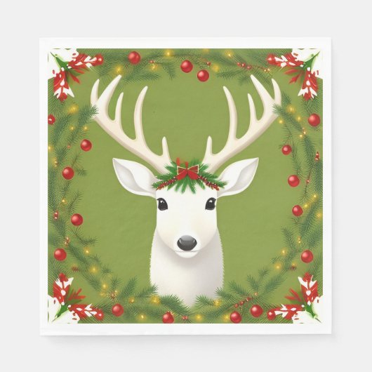Schattig kerst hert servet (Voorkant)