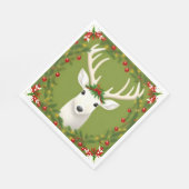 Schattig kerst hert servet (Hoek)