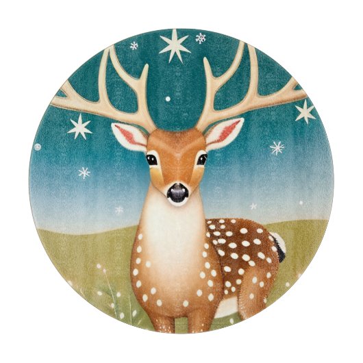 Schattig kerst hert snijplank (Voorkant)