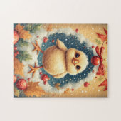Schattig Kerst Kiekentje  Legpuzzel (Horizontaal)