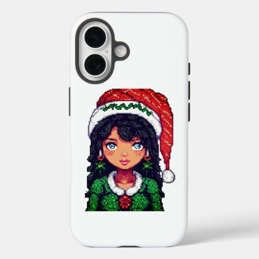 Schattig Kerst meisje Case-Mate iPhone Case (Achterkant)