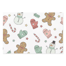 Schattig kerst naadloos patroon inpakpapier – G