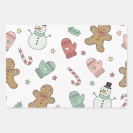 Schattig kerst naadloos patroon inpakpapier – G Vel