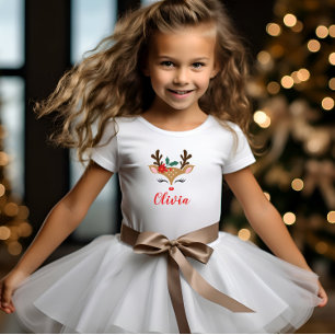 Schattig Kerst Rendier Meisje