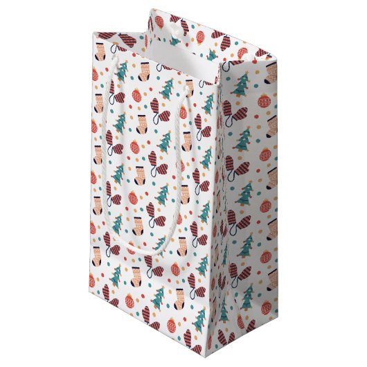 Schattig Kerst Thema Klein Cadeauzakje (Voorkant Gekanteld)
