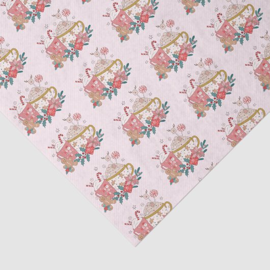 Schattig kerst weefsel papier (Detail)