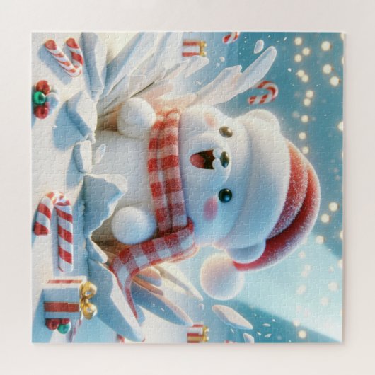 Schattig kerstBeer Legpuzzel (Horizontaal)