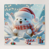 Schattig kerstBeer Legpuzzel (Verticaal)